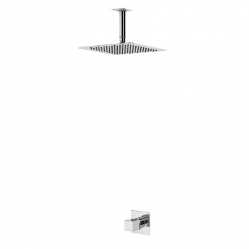 Sprchový set Bruma Adamastor, podomítkový, horní sprcha 250x250mm s ramenem nástěnným 350mm, chrom