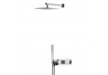 Sprchový set Bruma Adamastor, podomítkový, horní sprcha 250x250mm s ramenem nástěnným 350mm, sluchátko 1-funkční, chrom