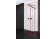Stěna Walk-In Radaway Modo New Black II 70, 68.5-69.5x200cm, černé, sklo čiré