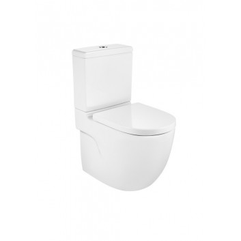 Mísa WC Roca Meridian, bez splachovacího okruhu, 60x37cm, do kompaktu, przyscienna, bílá