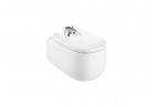 Závěsný bidet Roca Beyond, 58x40cm, s otvory pod pokrywę, bílý