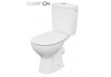 Kompakt WC Cersanit Arteco CleanOn, bezkołnierzowa mísa, 66,5x36cm, sedadlo s pozvolným sklápěním, doprowadzenie vody z boku, bílý