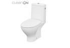 Kompakt WC Cersanit Moduo CleanOn, bezkołnierzowa mísa, 65,5x35,5cm, sedadlo s pozvolným sklápěním, odtok vodorovný, doprowadzenie vody od boku, bílý
