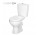 Kompakt WC Cersanit Arteco CleanOn, bezkołnierzowa mísa, 66,5x36cm, duroplastowa sedadlo s pozvolným sklápěním, odtok vodorovný, doprowadzenie vody z dołu, bílý