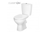 Kompakt WC Cersanit Arteco CleanOn, bezkołnierzowa mísa, 64,5x36cm, polipropylenowa sedadlo s pozvolným sklápěním, odtok vertikální, doprowadzenie vody z boku, bílý