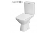 Kompakt WC Cersanit Carina, 62,5x35,5cm, sedátko duroplastowa pomalu sklápěcí, odtok vodorovný, doprowadzenie vody od dołu, bílý