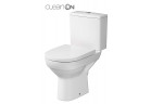 Kompakt WC Cersanit City CleanOn, 67x37,5cm, mísa bezkołnierzowa, sedátko duroplastowa pomalu sklápěcí, odtok vodorovný, doprowadzenie vody od boku, bílý
