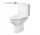 Kompakt WC Cersanit City CleanOn, 67x37,5cm, mísa bezkołnierzowa, sedátko slim duroplastowa pomalu sklápěcí, odtok vodorovný, doprowadzenie vody od dołu, bílý
