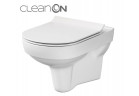 Mísa zawieszana Cersanit City CleanOn, bezkołnierzowa, oválný, 53x37cm, sedátko slim pomalu sklápěcí, bílá