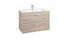 Souprava koupelnový Roca Unik Victoria Basic, 80x46cm, 2 szuflady, bříza