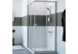 Čtvercový sprchový kout Huppe Classics 2, 800x800mm, rohový vstup, dveře posuvné, Anti-Plaque, stříbrná profil