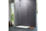 Stěna walk-in Huppe Design Pure, 750mm, sklo 6mm, stabilizator skośny, Anti-Plaque, saténový stříbrný profil