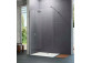Stěna walk-in Huppe Design Pure, 750mm, stabilizator skośny, Anti-Plaque, saténový stříbrný profil