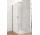 Pevná boční stěna pro křídlové dveře Huppe Aura Pure, 750mm, montáž na vaničku, Anti-Plaque, stříbrná profil