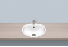 Zápustné umyvadlo Alape EW-Series, kulatá, 475mm, z přepadem, EW 3.2, bílá