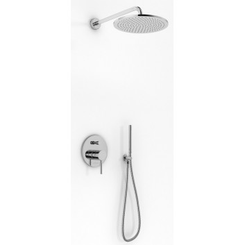 Sprchový set Kohlman Roxin, podomítkový, kulatá horní sprcha 20cm, chrom
