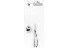Sprchový set Kohlman Roxin, podomítkový, kulatá horní sprcha 30cm, chrom