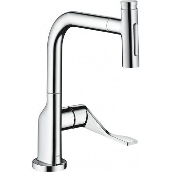 Dřezová baterie Axor Citterio Select 230 2jet, výsuvná sprcha, chrom
