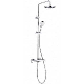 Sprchový set Kludi Logo Dual Shower, baterie termostatická, na stěnu, chrom