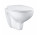 Závěsné wc Grohe Bau Ceramic, 53x37cm, bez kołnierza, se sedadlem s pozvolným sklápěním, alpská bílá
