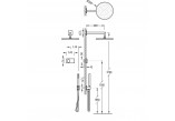 Elektronický sprchový set Tres Shower Technology, podomítkový, termostatický, horní sprcha 300mm, černá matnáný 