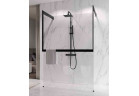 Sprchová zástěna Walk-In Novellini Kaudra HF, 114cm, s věšákem na ručník, profil chrom