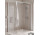 Sprchový kout Walk-In Novellini Kaudra H+H Frame, 140x75cm, pravé, s věšákem na ručník, profil černá matnáný