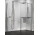Sprchový kout Walk-In Novellini Kaudra H+H Frame, 170x75cm, pravé, s věšákem na ručník, stříbrný profil