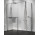 Sprchový kout Walk-In Novellini Kaudra H+H Frame, 170x75cm, levé, s věšákem na ručník, stříbrný profil