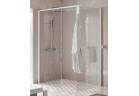 Sprchový kout Walk-In Novellini Kaudra H+H Frame, 120x80cm, levé, s věšákem na ručník, profil černá matnáný