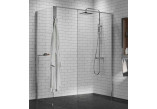 Sprchový kout Walk-In Novellini Kaudra H+H Frame, 180x100cm, pravé, s věšákem na ručník, bílý profil matnáný