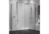 Sprchový kout Walk-In Novellini Kaudra H+H Frame, 180x100cm, pravé, s věšákem na ručník, bílý profil matnáný