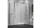 Sprchový kout Walk-In Novellini Kaudra H+H Frame, 150x100cm, pravé, s poličkou, bílý profil matnáný