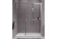 Sprchový kout Walk-In Novellini Kaudra H+H Frame, 180x100cm, levé, s poličkou, profil černá matnáný