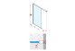 Sprchový kout Walk-In Novellini Kaudra H+H Frame, 180x100cm, levé, s poličkou, profil černá matnáný