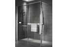 Sprchová zástěna Walk-In Novellini Kaudra HWZ2 Frame, 150x200cm, levé, s věšákem na ručník i policou, stříbrný profil