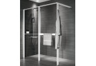 Sprchová zástěna Walk-In Novellini Kaudra HWZ2 Frame, 180x200cm, levé, s věšákem na ručník i policou, bílý profil matnáný