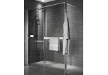 Sprchová zástěna Walk-In do niky Novellini Kaudra HN Frame, 180x200cm, pravé, bílý profil matnáný