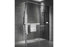 Sprchová zástěna Walk-In Novellini Kaudra HWZ2 Frame, 220x200cm, pravé, s věšákem na ručník i policou, stříbrný profil