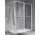 Sprchová zástěna Walk-In Novellini Kaudra HWL Frame, 180x200cm, pravé, z 2 półkami, bílý profil matnáný