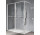 Sprchová zástěna Walk-In Novellini Kaudra HWL Frame, 220x200cm, levé, z 2 półkami, profil černá matnáný
