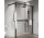 Sprchová zástěna Walk-In Novellini Kaudra HWS, 100x200cm, pravé, s věšákem na ručník, stříbrný profil