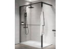 Sprchová zástěna Walk-In Novellini Kaudra HWS, 100x200cm, levé, s poličkou, bílý profil matnáný