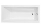 Vana obdélníková Besco Modern Slim, 150x70cm, akrylová, bílá