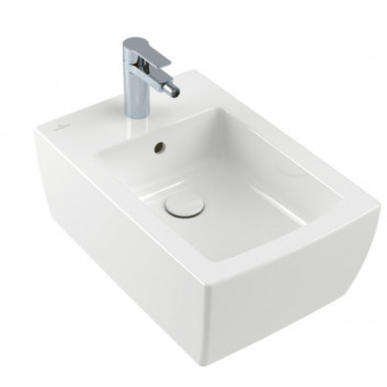 Závěsný bidet Villeroy&Boch Momento 2.0, 56x37,5cm, pravoúhlý, z přepadem, Weiss Alpin