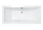 Vana obdélníková Besco Quadro Slim, 180x80cm, akrylová, bílá