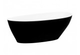 Vana volně stojící Besco Goya B&W XS, 142x62cm, oválný, černá/bílý