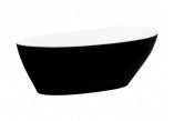 Vana volně stojící Besco Goya B&W XS, 142x62cm, oválný, černá/bílý