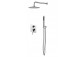 Vaňová baterie Besco Decco, nadomítková, výtokové rameno 182mm, sprchový set, chrom