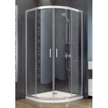 Sprchový kout asymetrické Besco Modern 185, 120x90cm, sklo čiré, profil chrom